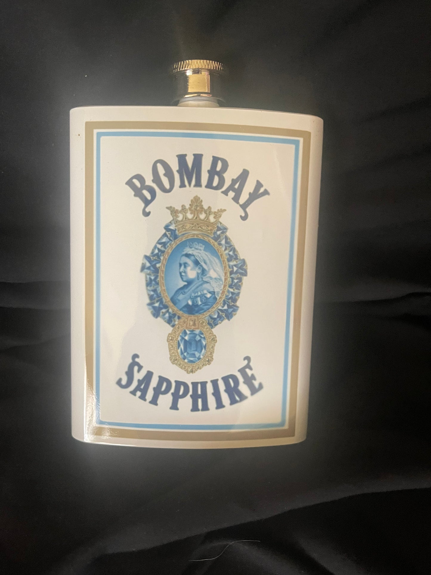 Bombay Saphire stainless steel hip flask