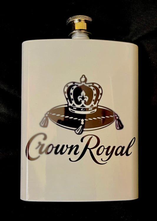 Crown Royal stainless steel hip flask